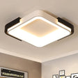 Simple Metal Led Flush Mount Light In White/Warm - Rectangular/Square Ceiling Fixture 18’/35.5’