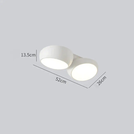Simple Modern Atmosphere Living Room Bedroom Ceiling Lamp White / 2 heads / Tri-color light Ceiling