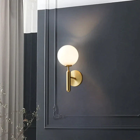 Simple Nordic Modern Bedroom Bedside Copper Wall Lamp Lamps