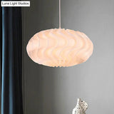Simple Style Acrylic Meringue Pendant Light - 1 White Ceiling 14’/16’/19.5’ Wide