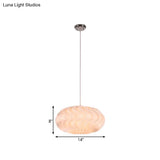 Simple Style Acrylic Meringue Pendant Light - 1 White Ceiling 14’/16’/19.5’ Wide
