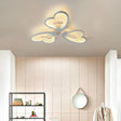 Simple Style Acrylic White Flower Flush Mount Light With Led For Bedroom Ceiling - Warm/White 3 /