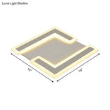 Simple Style Double 7 - Shape Led Ceiling Light - Warm/White