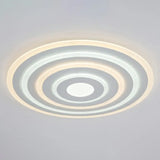 Simple Style Led Flush Ceiling Light For Bedroom - White Acrylic Round Flushmount / 23.5’ Inner