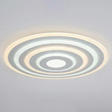Simple Style Led Flush Ceiling Light For Bedroom - White Acrylic Round Flushmount / 31.5’ Inner