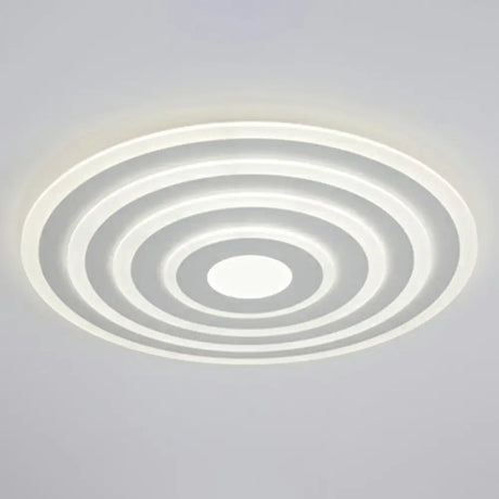 Simple Style Led Flush Ceiling Light For Bedroom - White Acrylic Round Flushmount / 31.5’ Natural