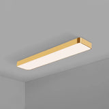 Simple Style Metal Led Ceiling Lamp With Gold Finish - Ideal For Offices / 35.5 Warm