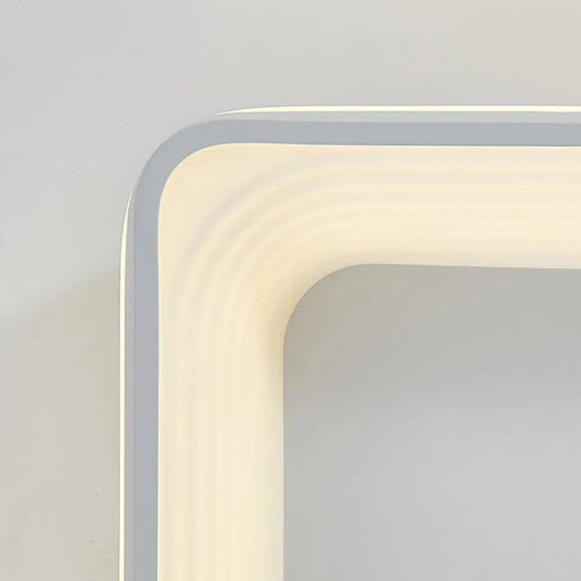 Simple Style Metal Square Flush Light - 19 Or 25 Wide Led Ceiling Mounted Fixture With Stepless
