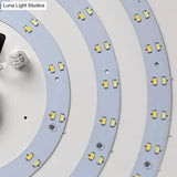 Simple Style Round Flush Mount Ceiling Light For Living Room - Acrylic And Metal Construction