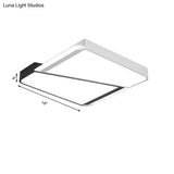 Simple Style White Led Flush Mount Light With Acrylic Shade - 18’/23.5’ For Bedroom In Warm/White