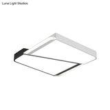 Simple Style White Led Flush Mount Light With Acrylic Shade - 18’/23.5’ For Bedroom In Warm/White
