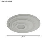 Simple White Led Flush Ceiling Light - 19.5’/31.5’/39’ Wide Warm/White