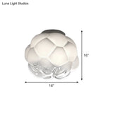 Simple White Pinecone Surface Ceiling Light - Flush Mount For Single Bedrooms