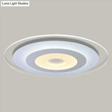 Simplicity Acrylic White Led Flush Mount Ceiling Light - Extra-Thin Round Design Easy To Install