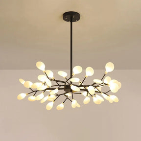 Simplicity Branch Firefly Led Pendant Light Fixture For Living Room 30 / Black A