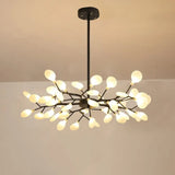 Simplicity Branch Firefly Led Pendant Light Fixture For Living Room 45 / Black A