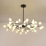 Simplicity Branch Firefly Led Pendant Light Fixture For Living Room 54 / Black A