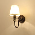 Simplicity Fabric Black Tapered Shade Wall Lamp - Stylish Living Room Lighting 1 /