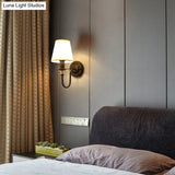 Simplicity Fabric Black Tapered Shade Wall Lamp - Stylish Living Room Lighting