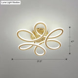 Simplicity Floral Led Ceiling Flush Light Fixture For Your Bedroom