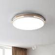 Simplicity Led Acrylic Flush Mount Light Fixture For Living Room - White/Green Round Design White