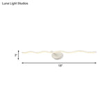 Simplicity Led Acrylic Wall Sconce Vanity Light 18/26.5 L White Wave Design For Bathroom