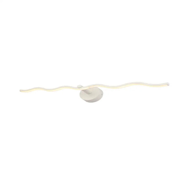 Simplicity Led Acrylic Wall Sconce Vanity Light 18/26.5 L White Wave Design For Bathroom