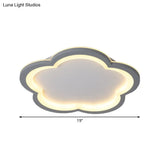 Simplicity Led Ceiling Light Fixture With Acrylic Diffuser- Flower Metal Flush In White/Warm