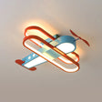 Simplicity Led Flush Mount Ceiling Light - Acrylic Plane Shape For Nursery Blue / Warm