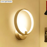 Simplicity Loop Sconce Light Acrylic Led - 8/12 Diameter Warm/White Bedroom Wall Lighting Fixture