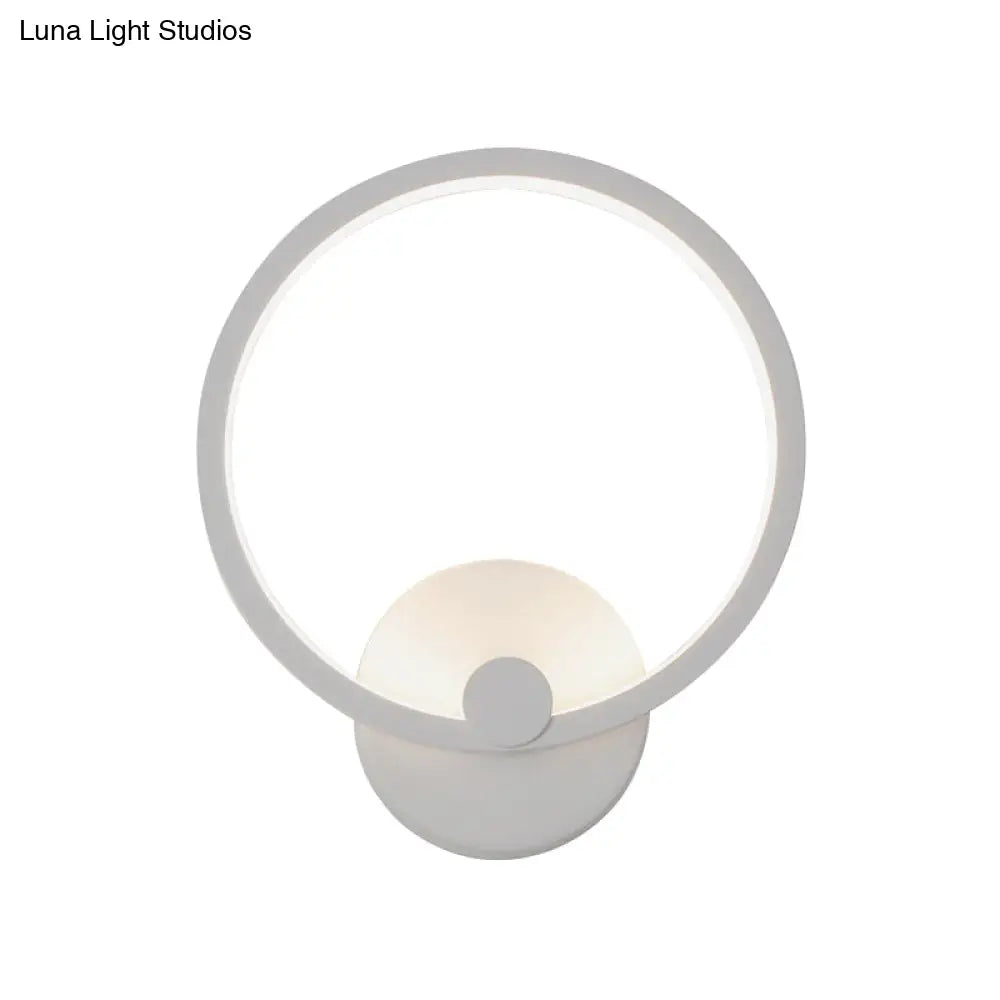 Simplicity Loop Sconce Light Acrylic Led - 8/12 Diameter Warm/White Bedroom Wall Lighting Fixture