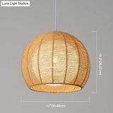 Simplicity Single Light Japanese Pendant Lamp With Double Rattan Shade - Beige/Coffee
