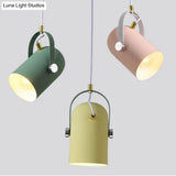 Simplicity Style Metal Pendant Light Kit For Clothes Shop With Handle Hanging Fixture
