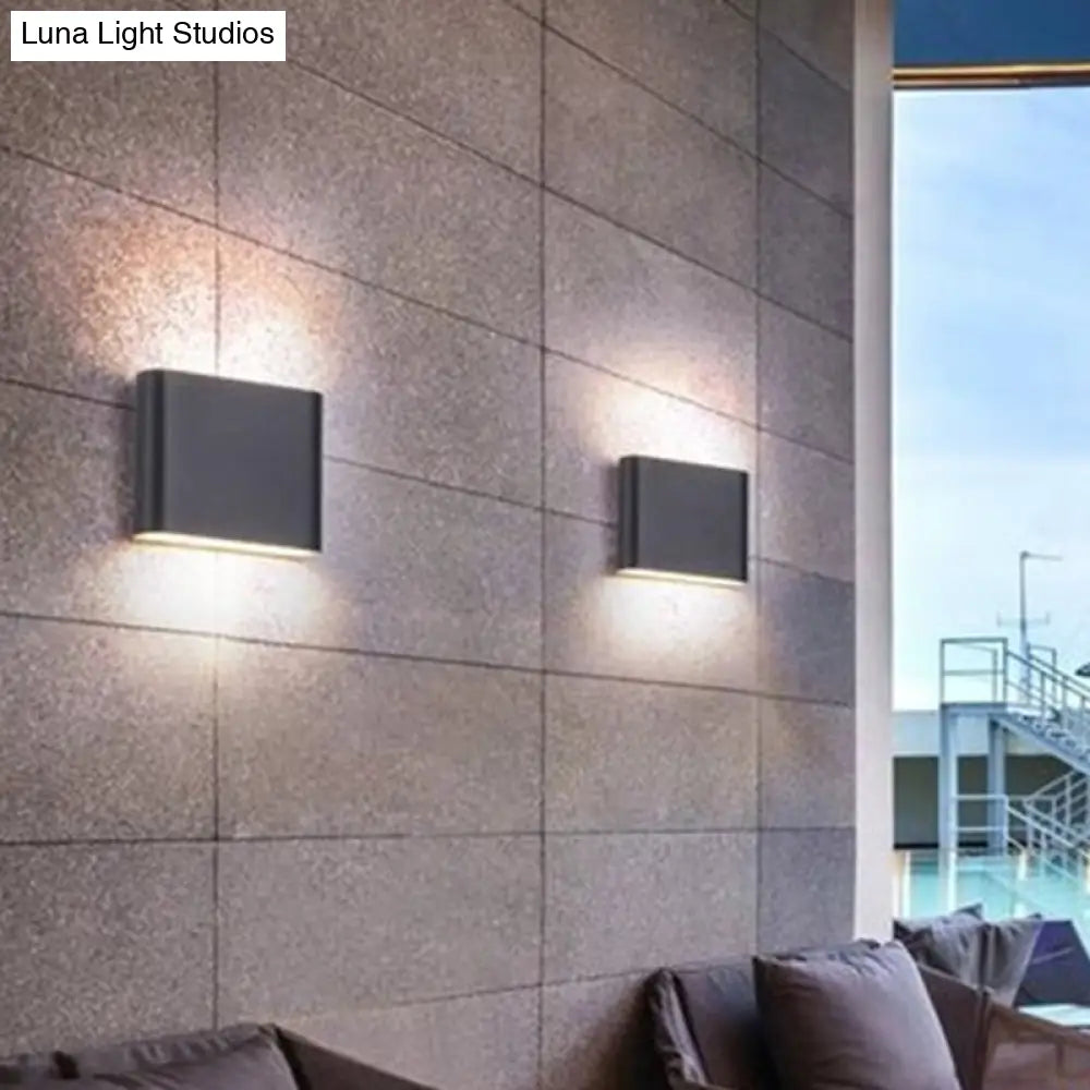Simplicity Waterproof Sconce Light: Up And Down Lighting Wall Mount Fixture For Living Room