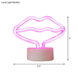 Simplicity White Lip Plastic Led Night Light For Childrens Room