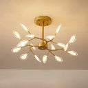 Simplistic Led Swirling Branch Chandelier Pendant Light For Dining Room 18 / Clear