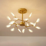 Simplistic Led Swirling Branch Chandelier Pendant Light For Dining Room 18 / Clear