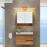 Simplistic Wooden Led Wall Mounted Vanity Light Fixtures For Bathrooms