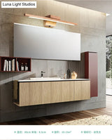 Simplistic Wooden Led Wall Mounted Vanity Light Fixtures For Bathrooms