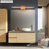 Simplistic Wooden Led Wall Mounted Vanity Light Fixtures For Bathrooms