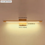 Simplistic Wooden Led Wall Mounted Vanity Light Fixtures For Bathrooms