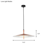 Sleek 1-Light Led Pendant In Rose Gold And White Acrylic