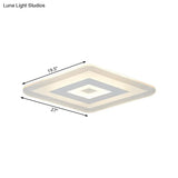 Sleek 23’/31’/47’ Thin Acrylic Flush Mount Led Ceiling Lamp In Warm/White Light - White