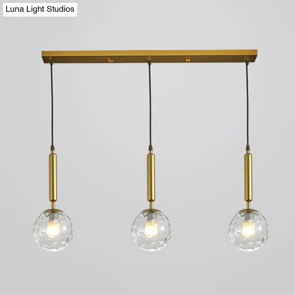 Sleek 3-Light Glass Pendant: Modern Creative Multi-Light Fixture For Clothing Stores