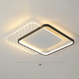 Sleek Acrylic Led Ceiling Light - Contemporary Flush Mount Lamp For Bedrooms Black / Third Gear