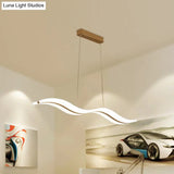Sleek Acrylic Led Pendant Light Fixture - Island Lighting For Chic Dining Ambiance