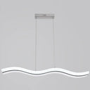 Sleek Acrylic Led Pendant Light Fixture - Island Lighting For Chic Dining Ambiance White /