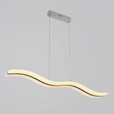 Sleek Acrylic Led Pendant Light Fixture - Island Lighting For Chic Dining Ambiance White / Warm
