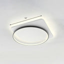 Sleek Acrylic Loop Ceiling Lamp: Simplicity Meets Led Flush - Mount Light Fixture For Aisles Black
