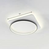 Sleek Acrylic Loop Ceiling Lamp: Simplicity Meets Led Flush - Mount Light Fixture For Aisles Black